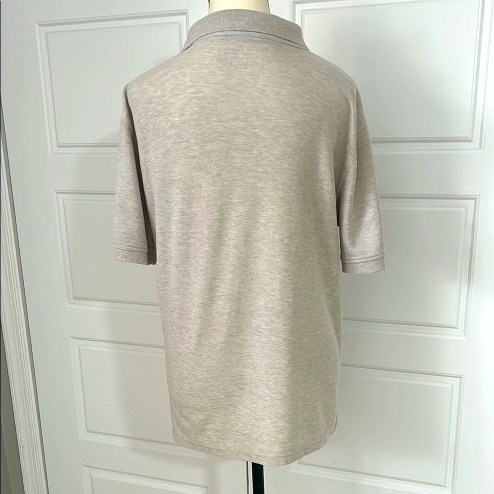 Saddlebred Perfect Polo Gray/Tan Classic Shirt Soft Knit Short Sleeve - Picture 4 of 10